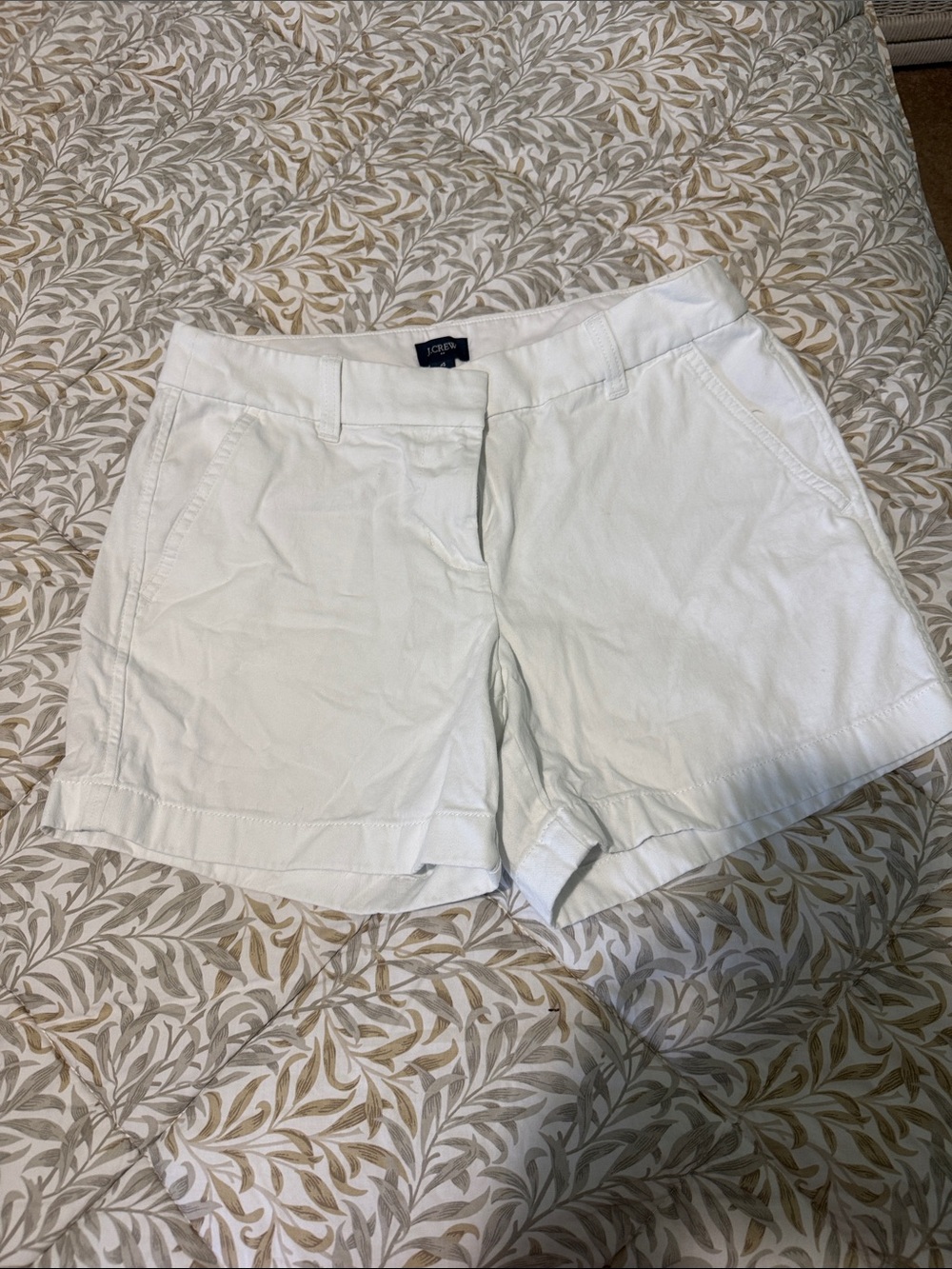 J. Crew White Bermuda Shorts - Classic Cotton Chino Style